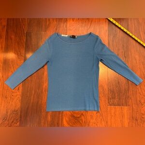 Blue Long Sleeve Top